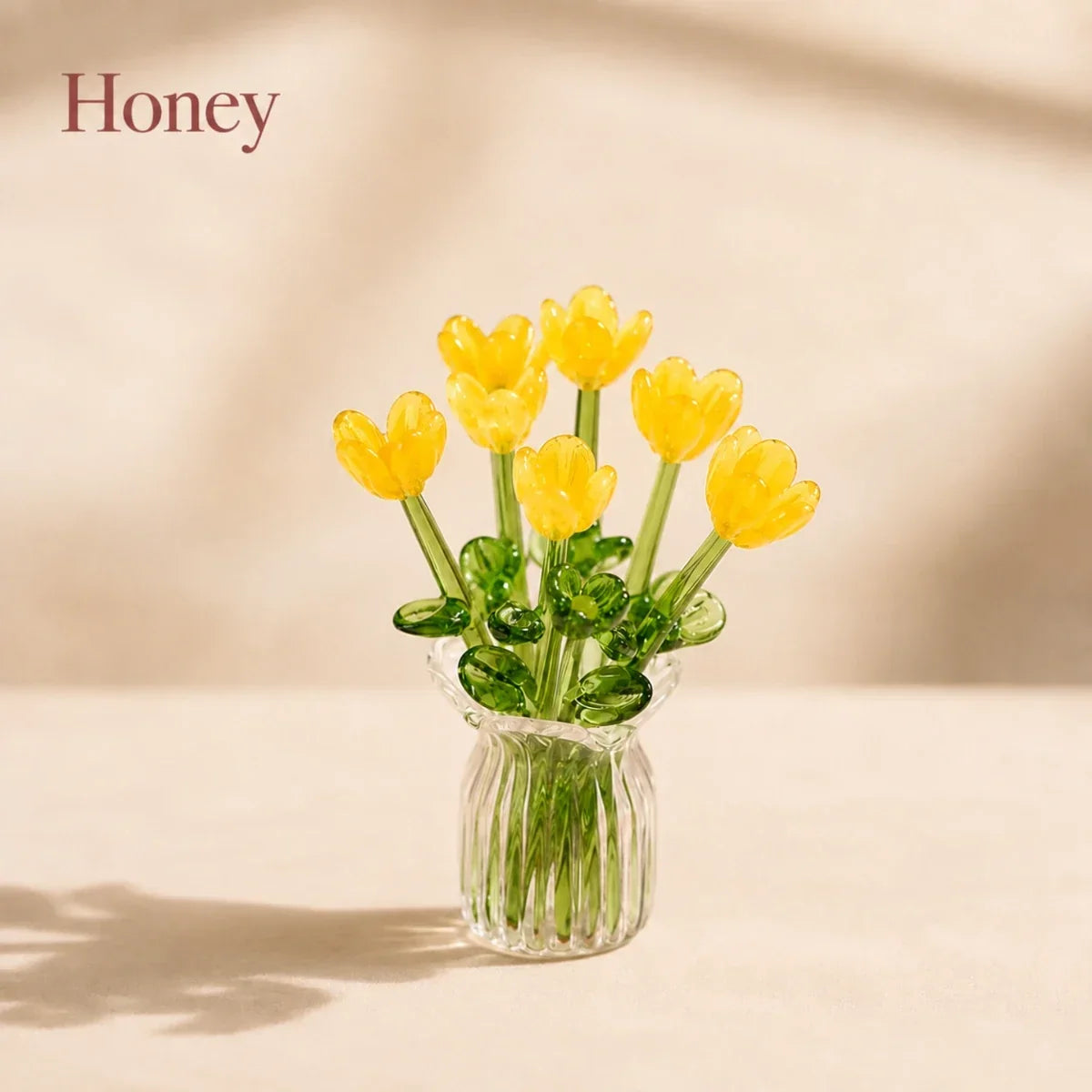 Bloomora™ Glass Flower Bouquet with Vase