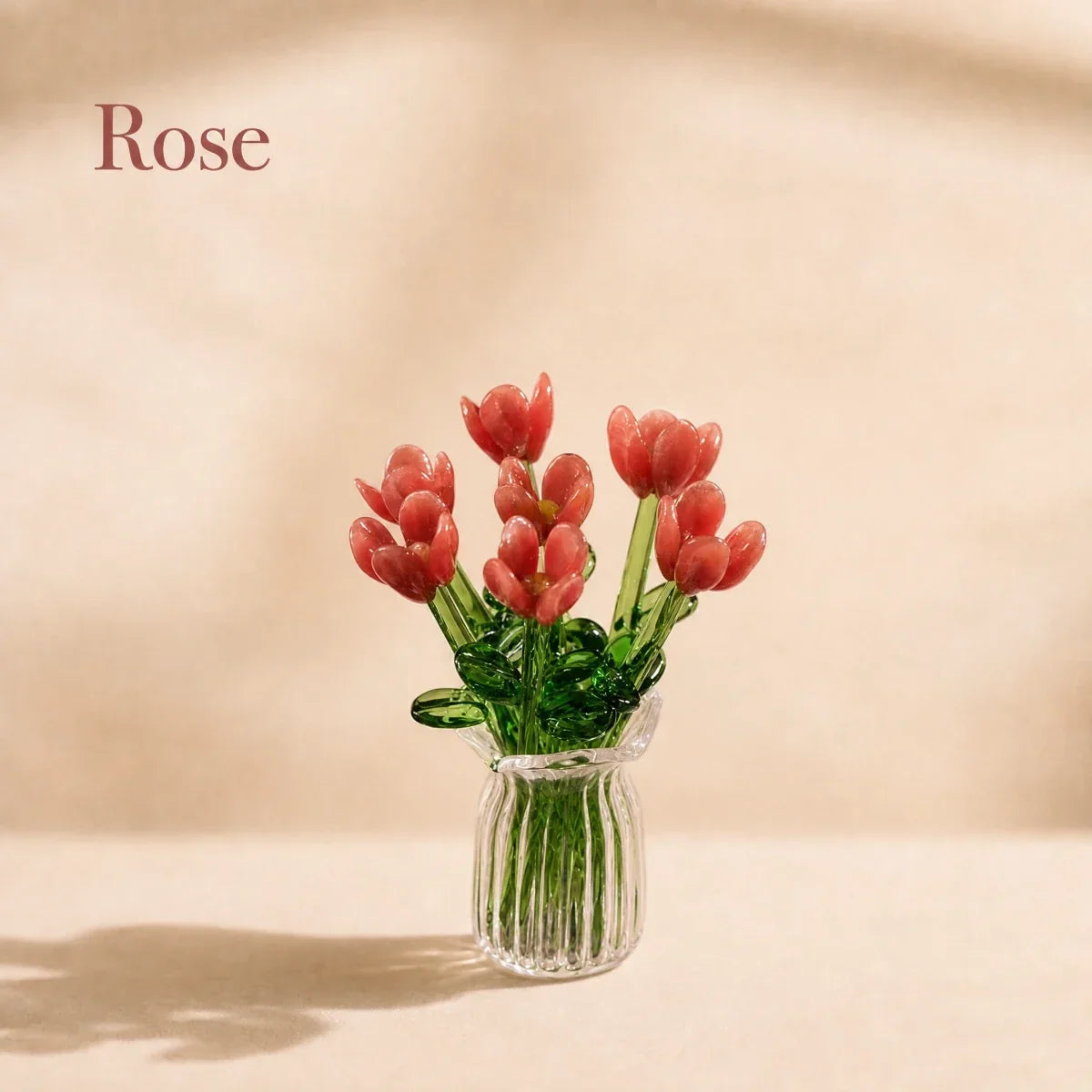 Bloomora™ Glass Flower Bouquet with Vase