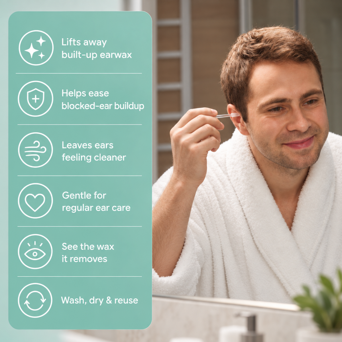 EarEase™ Reusable Wax-Removal Ear Wands