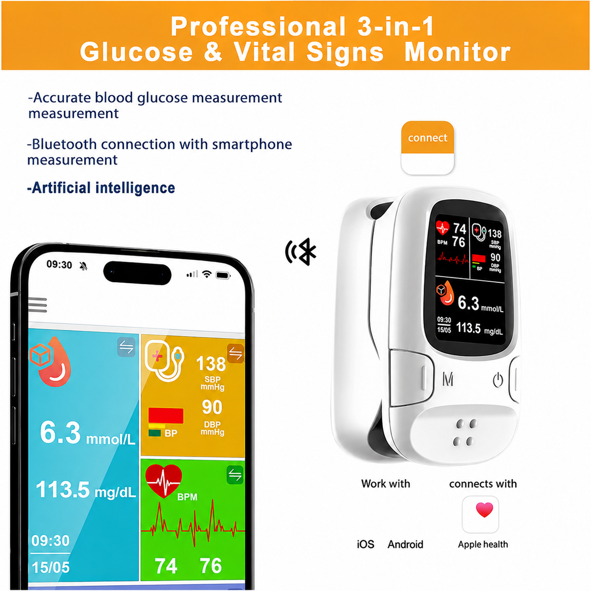 VitaTrack™ All-in-One Health Monitoring Device