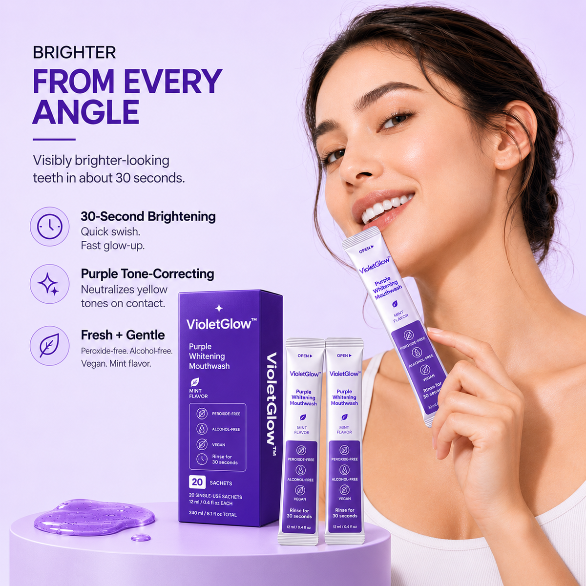 VioletGlow™ Purple Color-Correcting Mouthwash