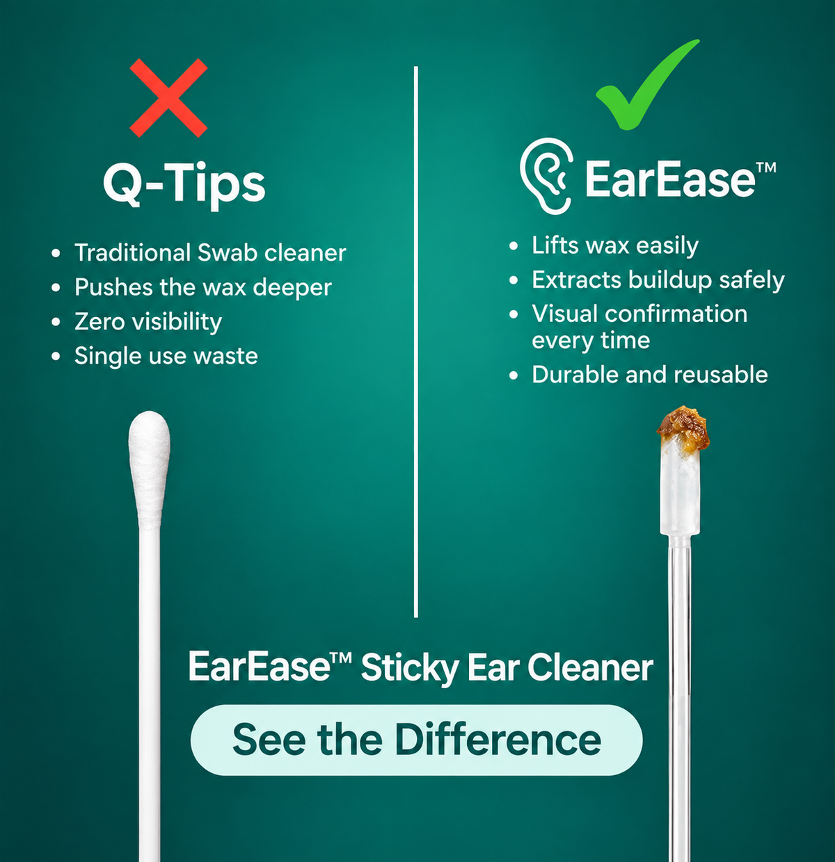EarEase™ Reusable Wax-Removal Ear Wands
