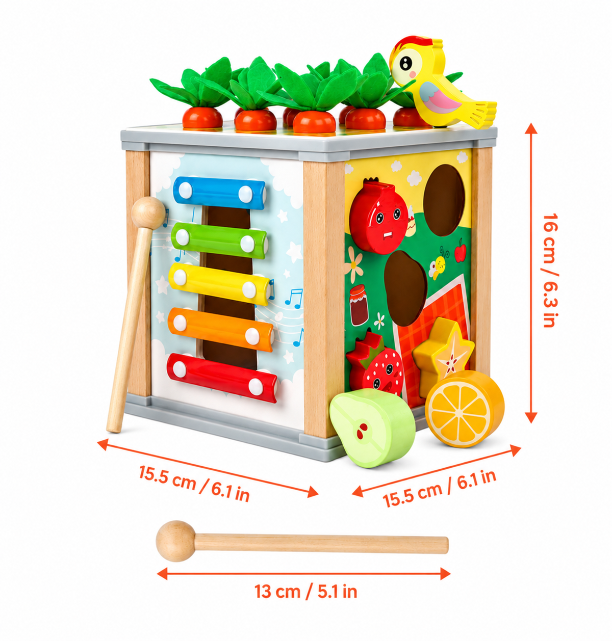 WonderCube™ Interactive Wooden Activity Center