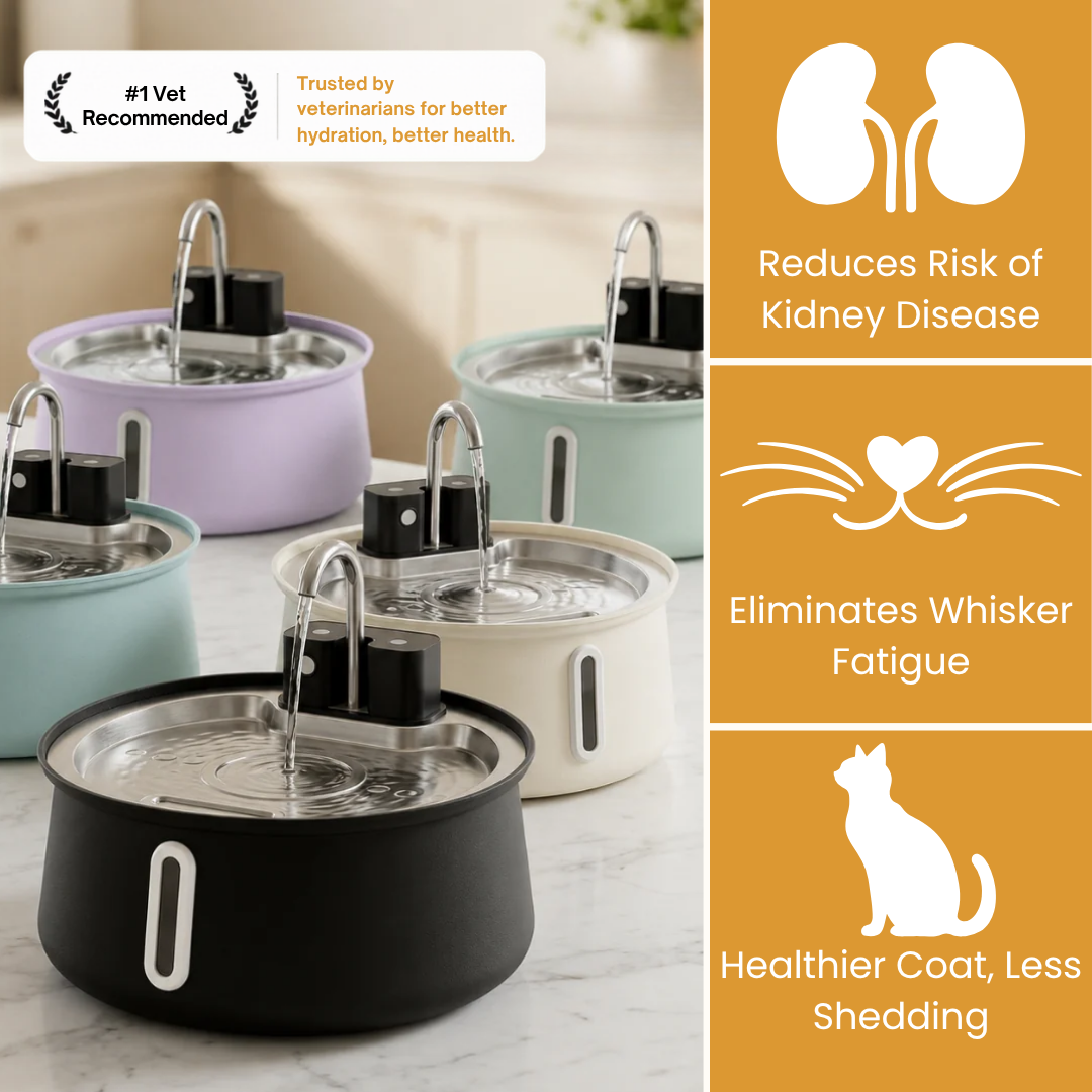 PurrFlow™ Cordless Cat Water Fountain