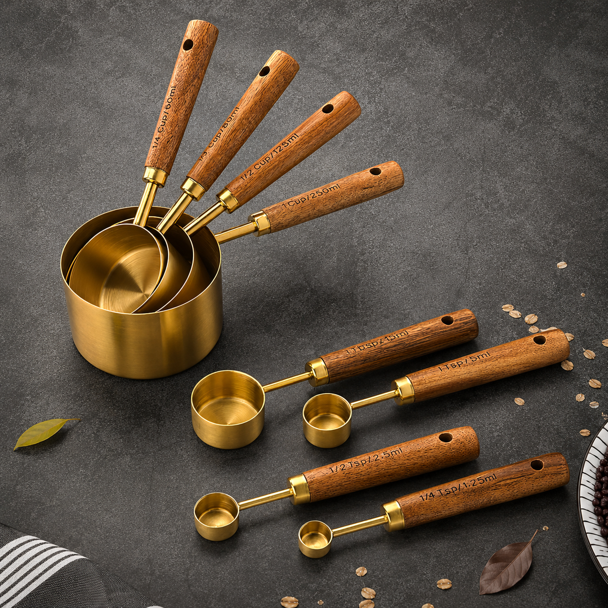 MeasureCraft™ 8-Piece Culinary Measuring Set