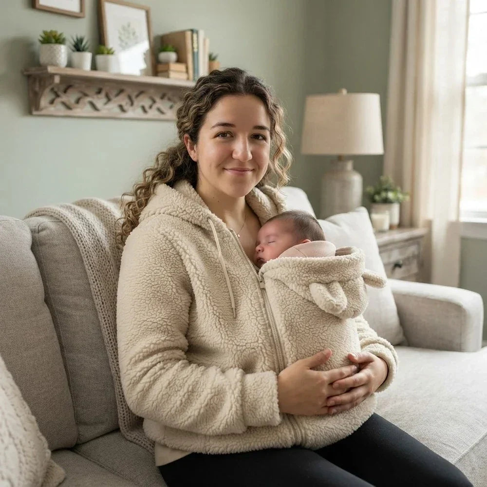 MamaNest™ Cozy Babywearing Sherpa Hoodie