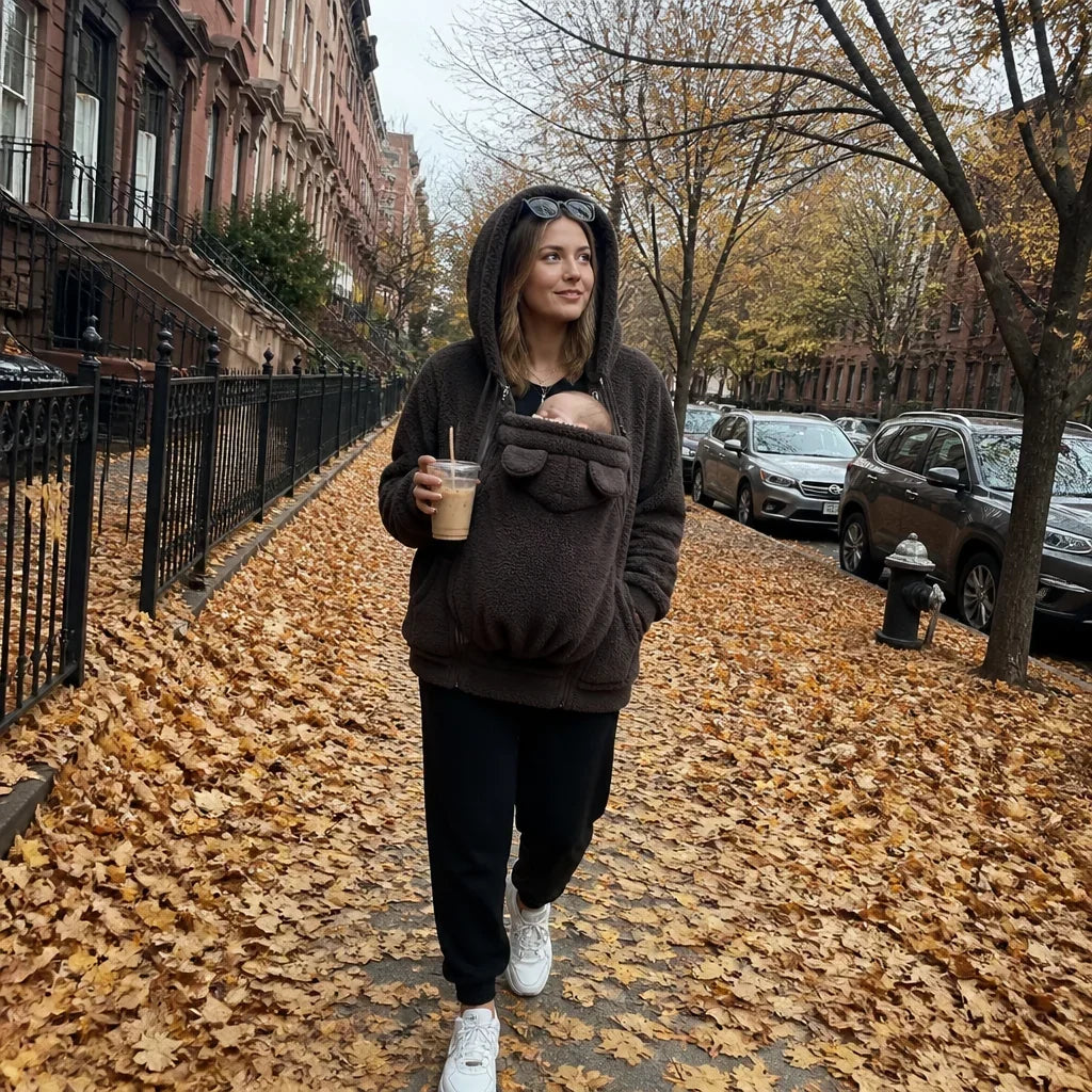 MamaNest™ Cozy Babywearing Sherpa Hoodie