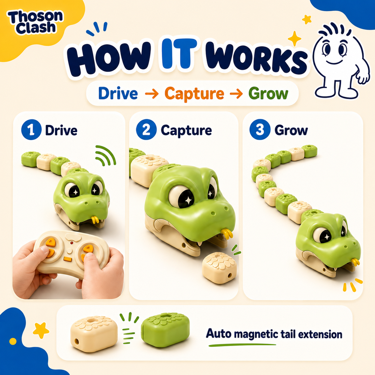 SnapSnake™ Interactive Magnetic RC Game