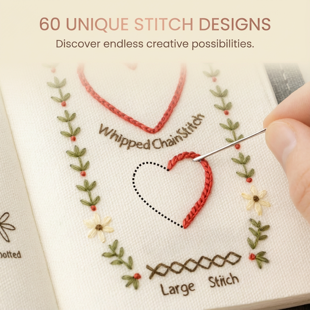 Stichruhe™ Embroidery Book | Creative Stitching Without Screens & Relaxing Quality Time
