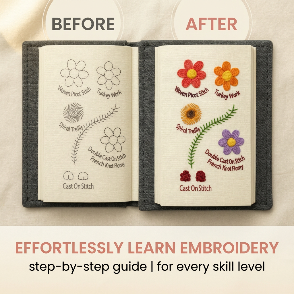 Stichruhe™ Embroidery Book | Creative Stitching Without Screens & Relaxing Quality Time