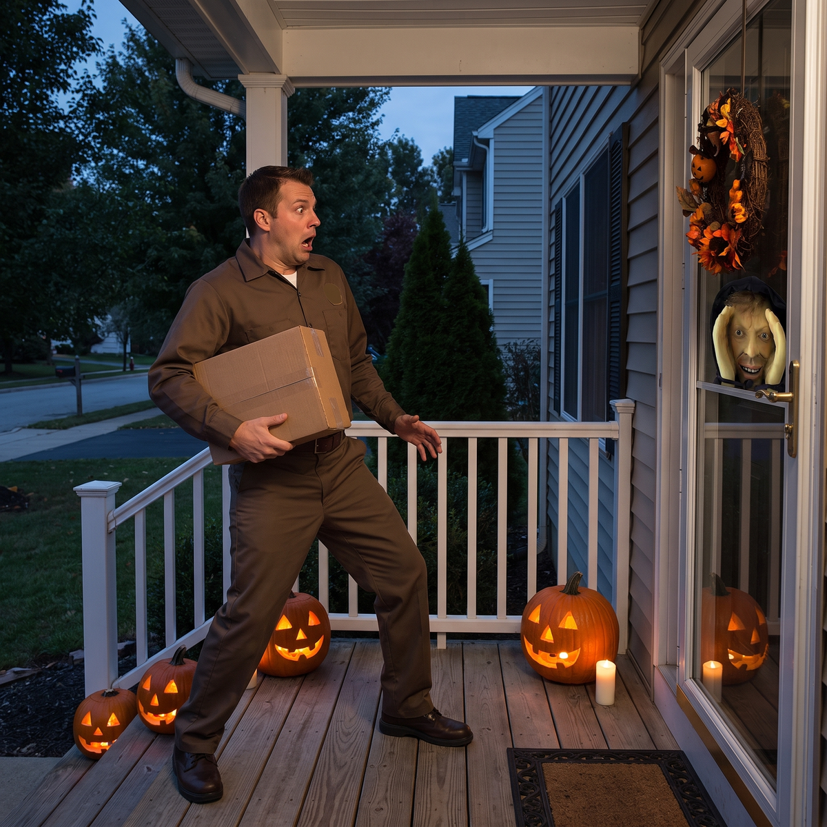 FrightPeek™ Creepy Window Peeper Decoration