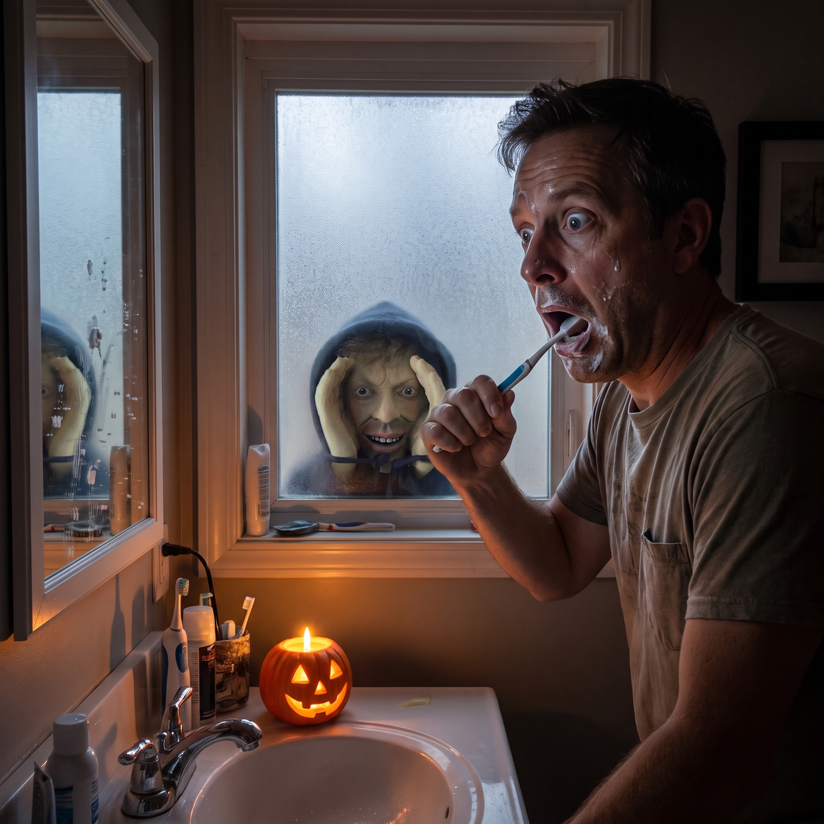 FrightPeek™ Creepy Window Peeper Decoration