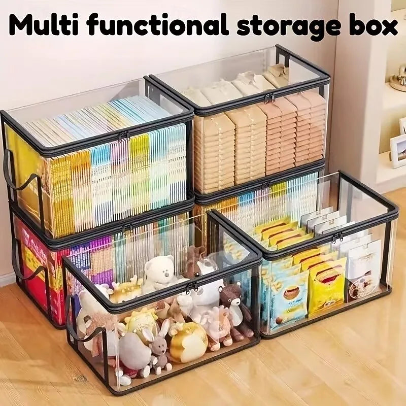 Storeva™ 3-Piece Storage Box Set | Transparent Storage & Space-Saving Organisation