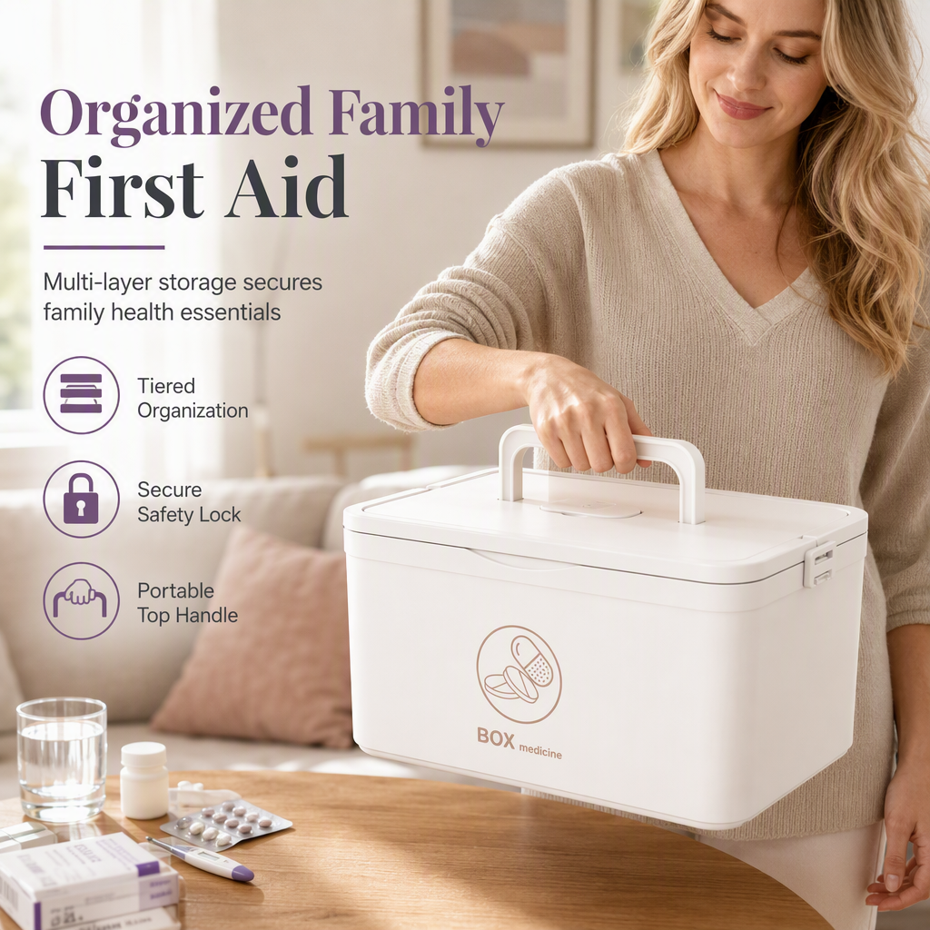MediNest™ Medication Storage Box | Organised Compartments & Easy Portable Storage